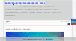 Desktop Screenshot of neoprenschuhe.eu